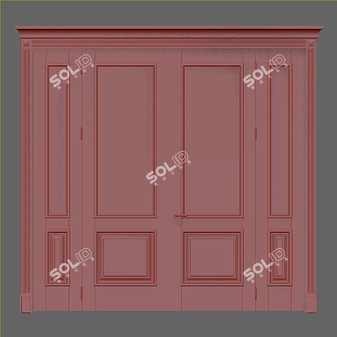 Timeless Elegance: Interior Classic Doors 3D model image 2