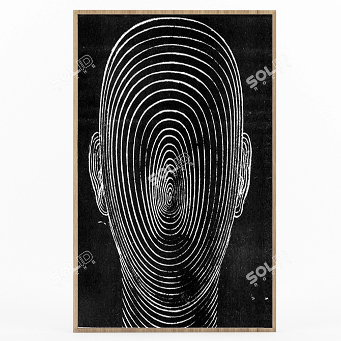 Large Modern Art Canvas - 80x50cm 3D model image 1