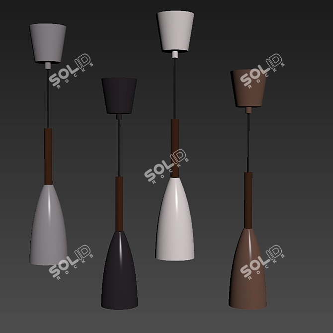 Title: Modern Avola Hanging Light 3D model image 2