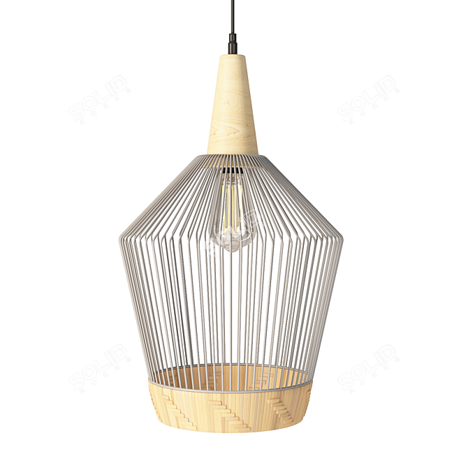 Elegant Birdy Pendant Lamp 3D model image 3