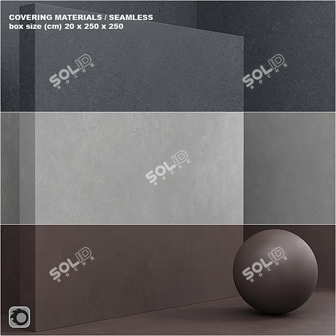 Seamless Coating Set: Concrete & Plaster 3D model image 1