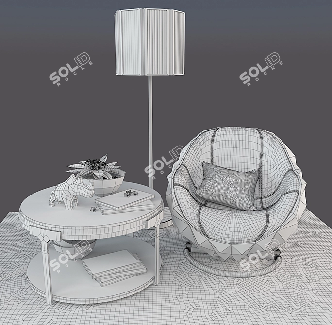 Atom Chair: Stylish and Comfortable 3D model image 3