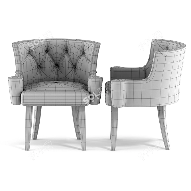 Paolo Dagomari Jade - Stylish Leather Chair 3D model image 3