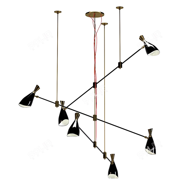 Elegant Duke Floor Lamp 3D model image 1