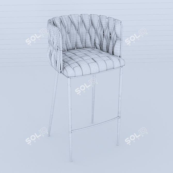 Yellow Cheerio Bar Stool: Modern Style, Sturdy & Stylish 3D model image 3