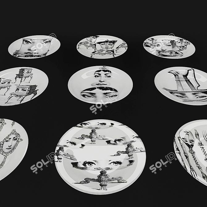 Lina Cavalieri Decorative Plate 3D model image 3