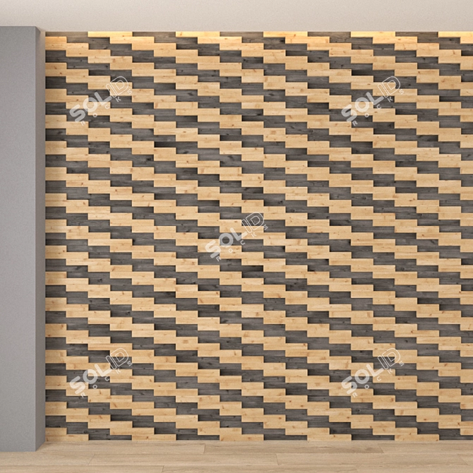 Wooden Wall Panel | 2500x4000mm 3D model image 1