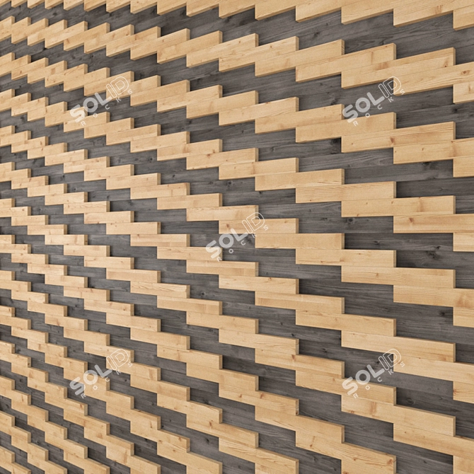 Wooden Wall Panel | 2500x4000mm 3D model image 2