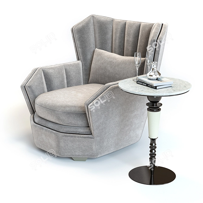 Ultimate Comfort: Hemingway Armchair 3D model image 2