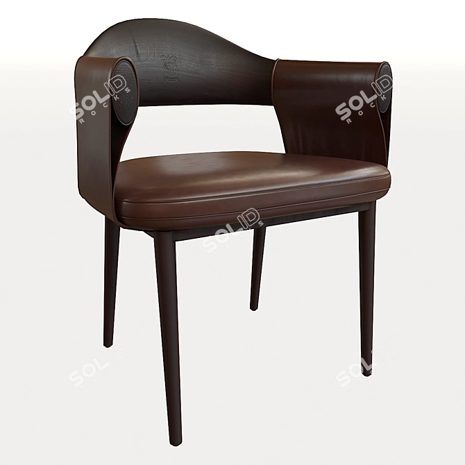 Trussardi Casa Larzia Chair: Elegant Luxury Seating 3D model image 1