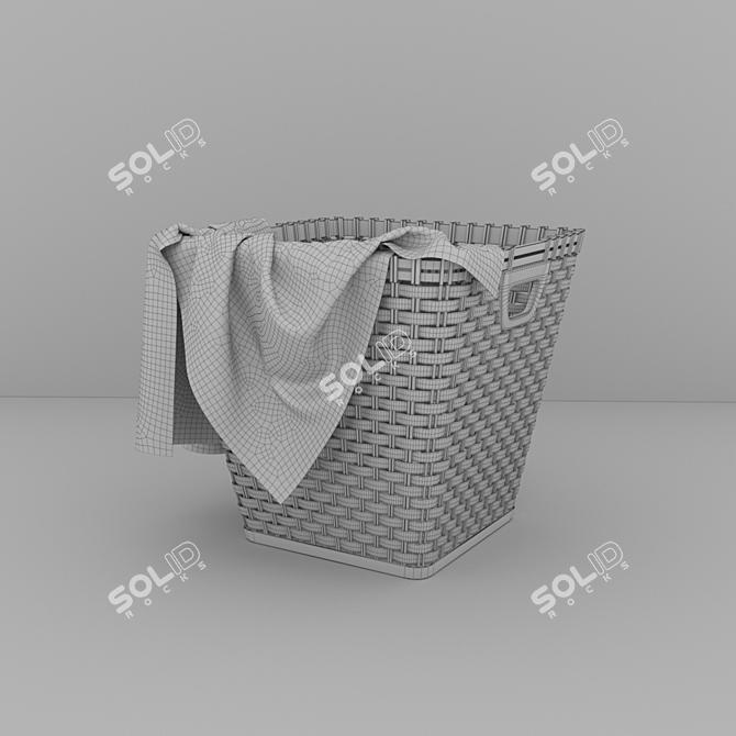 Turbo Mesh Laundry Basket 3D model image 2