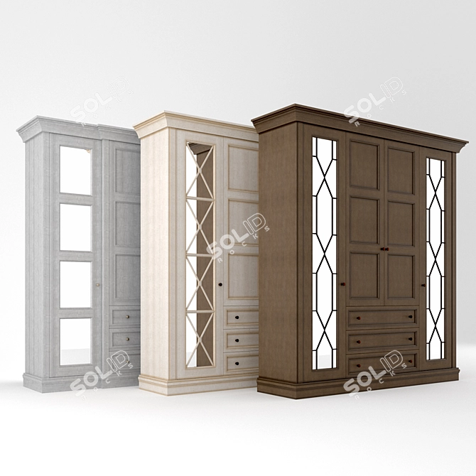 Classic Wardrobe Cases 3D model image 1