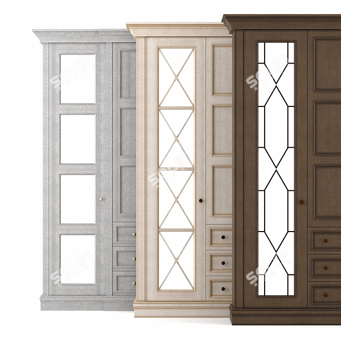 Classic Wardrobe Cases 3D model image 2