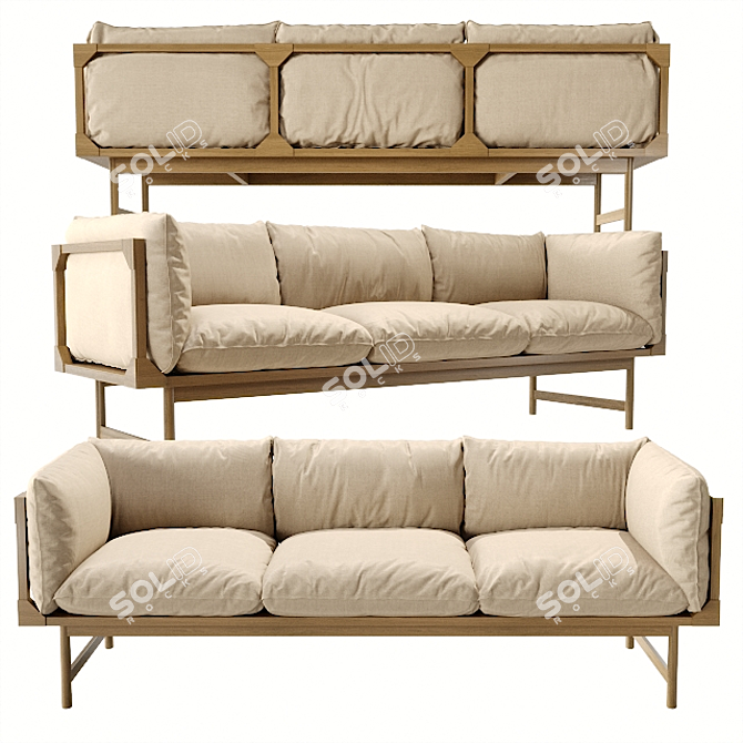 Garsnas-Bleck: Elegant and Versatile Sofa 3D model image 1