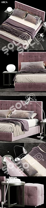 Elegant Poliform Arca Bed for Luxurious Comfort 3D model image 3