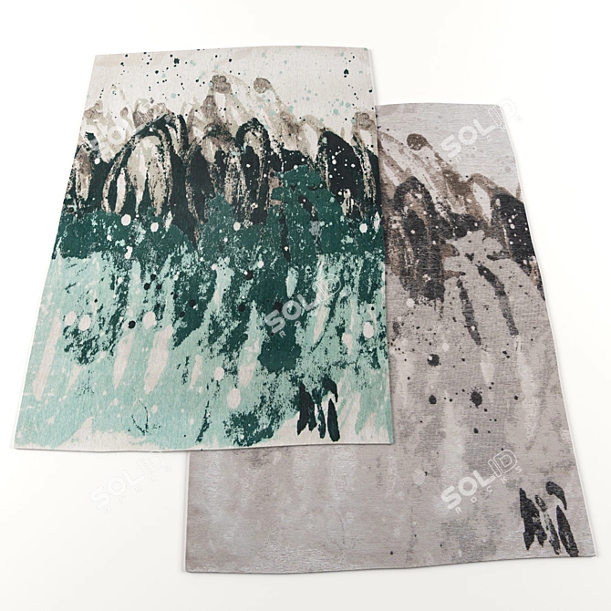 Ocean Waves: Louis de Poortere Carpets 3D model image 1