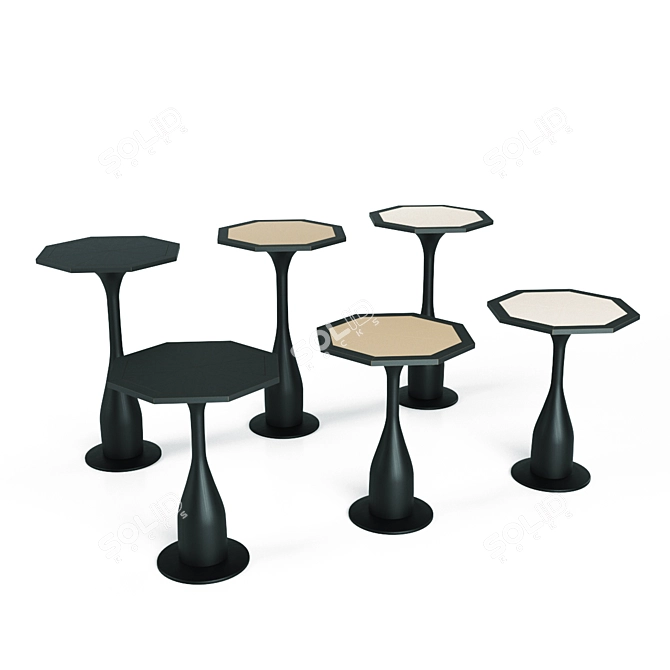 Eleganza Iko Sidetable 3D model image 1