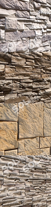 Modern Stone Walls Set 16: Corona Material, 3K Textures 3D model image 2