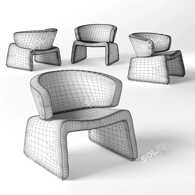 Bontempi Casa Pupa Contemporary Armchair 3D model image 2