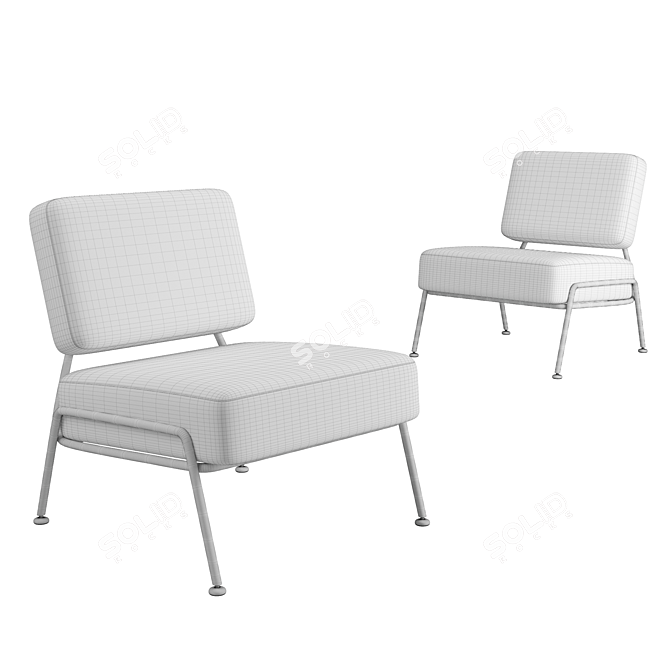 Modernist Knox Accent Chair 3D model image 5