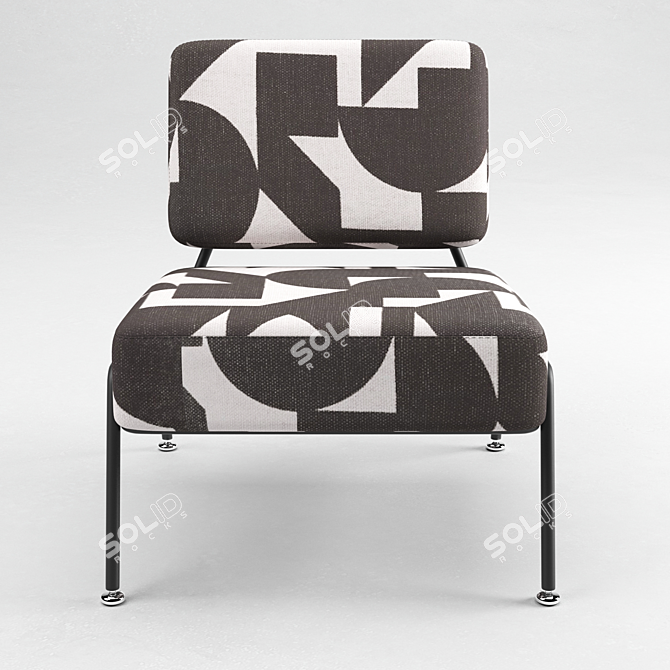 Modernist Knox Accent Chair 3D model image 6