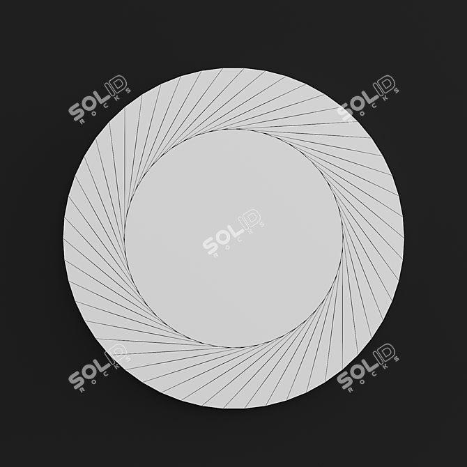 Round Neon-Lit Mirror | D-900mm 3D model image 2