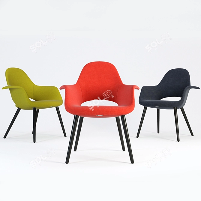 Premium Organic Chair: High Detail Model 3D model image 1