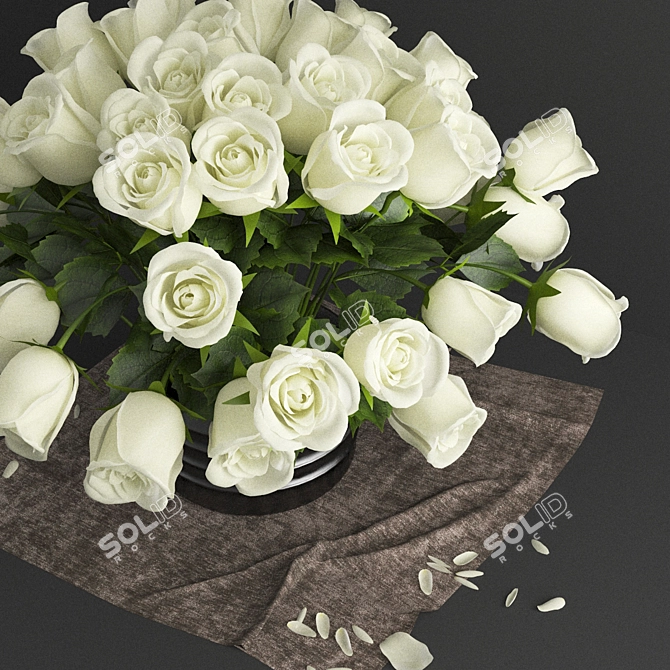 Ethereal White Rose 3D model image 2