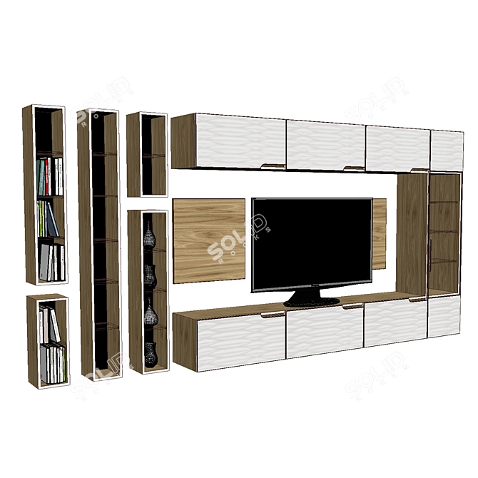 Modern Acrylic TV Stand 3D model image 3