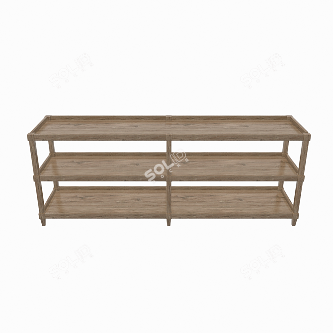 Craftsman Style Console Table 3D model image 2