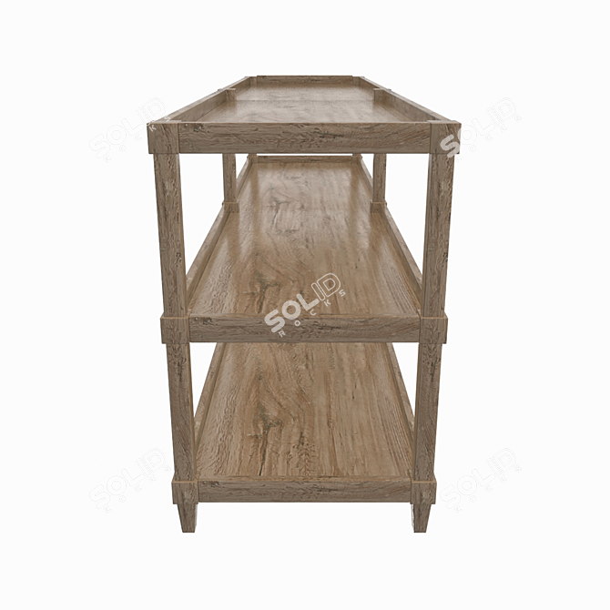 Craftsman Style Console Table 3D model image 3