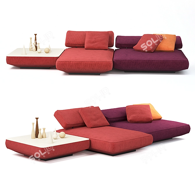 Agio Paola Lenti Sofa: F. Rota Design 3D model image 1