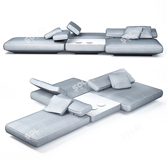 Agio Paola Lenti 3-Seater Sofa 3D model image 1