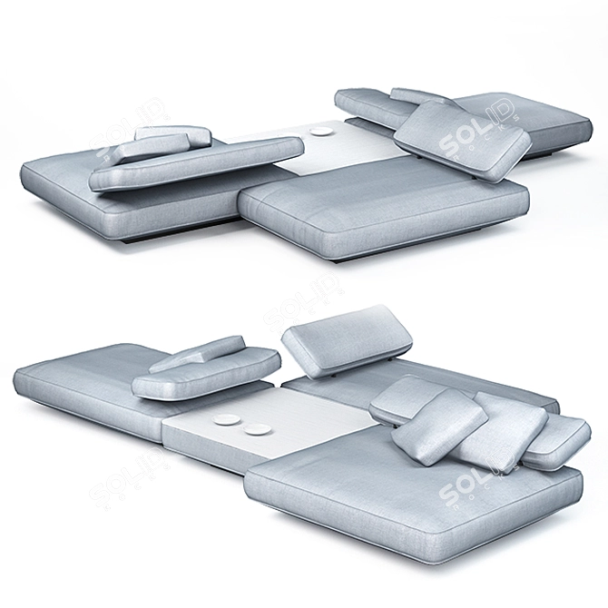 Agio Paola Lenti 3-Seater Sofa 3D model image 2