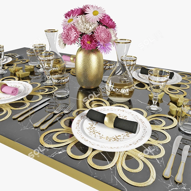 10-Piece Table Setting Ensemble 3D model image 1