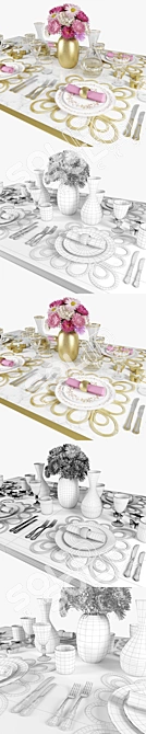 10-Piece Table Setting Ensemble 3D model image 3