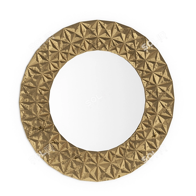 Sleek Round ZARA Home Mirror 3D model image 1