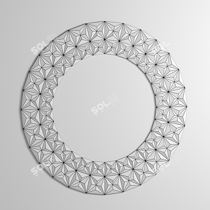 Sleek Round ZARA Home Mirror 3D model image 2