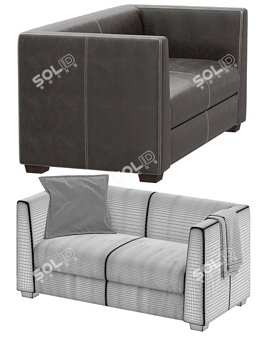 Napoleon Two-seater Sofa 3D model image 3