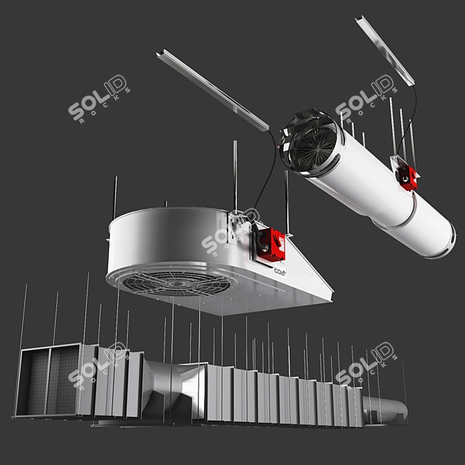 Cyclone Jet Fan: Car Park Ventilation 3D model image 1