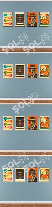 Versatile Set of Wall Paintings 3D model image 3