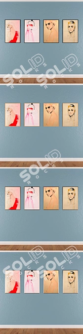 Artistic Wall Decor Set: No. 259 3D model image 3