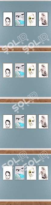 Artistic Wall Decor Set 3D model image 3