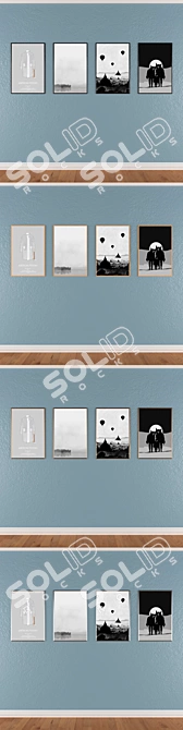 Elegant Wall Art Set 3D model image 3