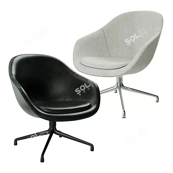 Modern and Sleek Lounge Chair 3D model image 1