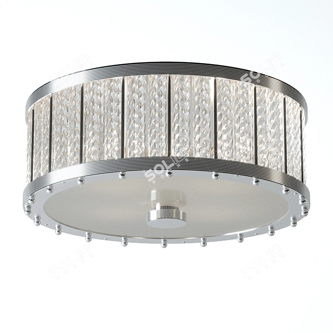 Shelby Flush Mount - 3 Light Metal Fixture 3D model image 1