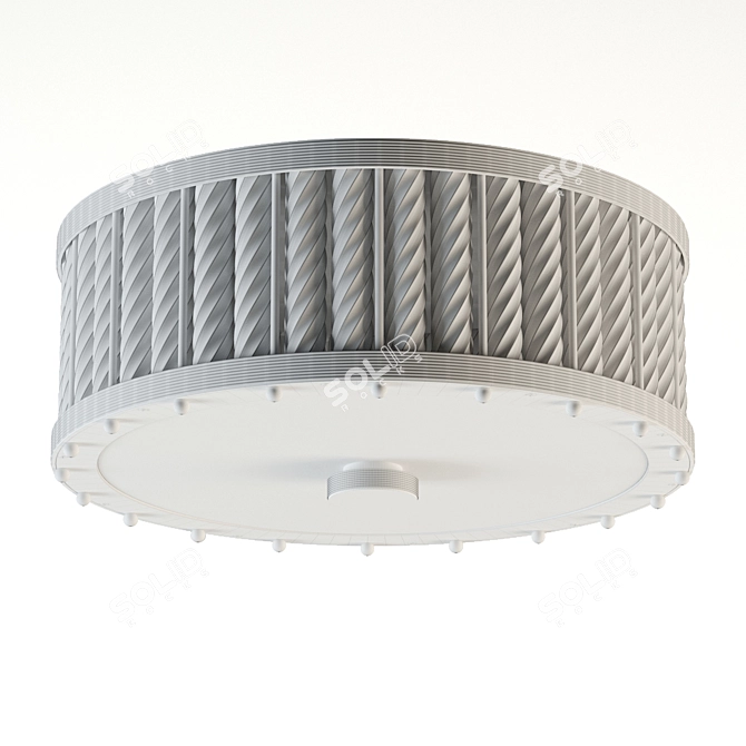 Shelby Flush Mount - 3 Light Metal Fixture 3D model image 2