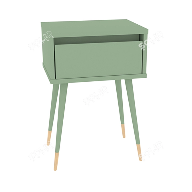 Janik 1-Drawer Bedside Table 3D model image 1
