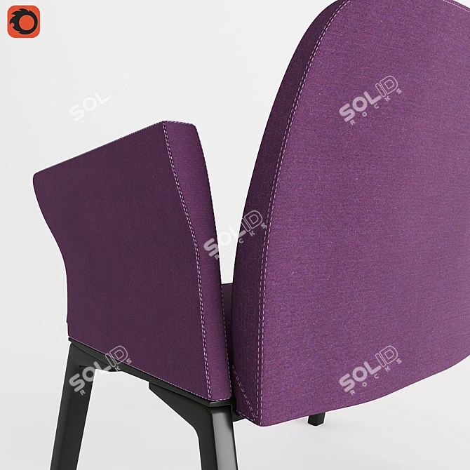 Modern Chair: KRISTALIA Plate 50 3D model image 2