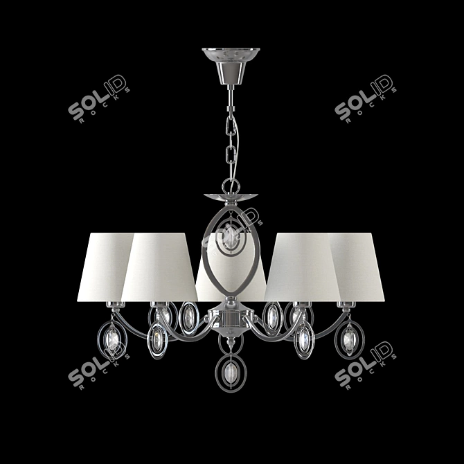 Elegant Freya Luciana Chandelier 3D model image 1